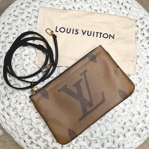 Louis Vuitton Double Zip Pochette Reverse Monogram